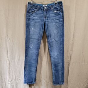 Paige size 27 Jimmy Jimmy skinny distressed denim blue jeans